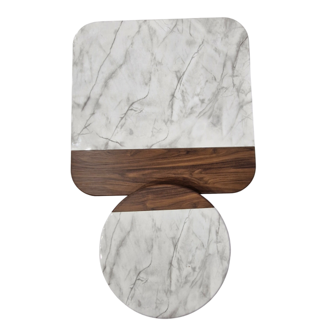 TerraBlanc Centre Table | 33/7 | Big - 32x32x14(h) ,  Small - 20x20x18(h)