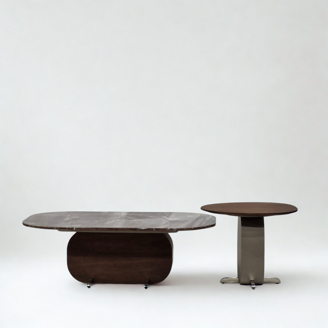 Mocha Duo Centre Table | 38/4 | Big - 44x28x15(h) ,  Small - 22x20x18(h)