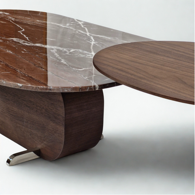 Mocha Duo Centre Table | 38/4 | Big - 44x28x15(h) ,  Small - 22x20x18(h)